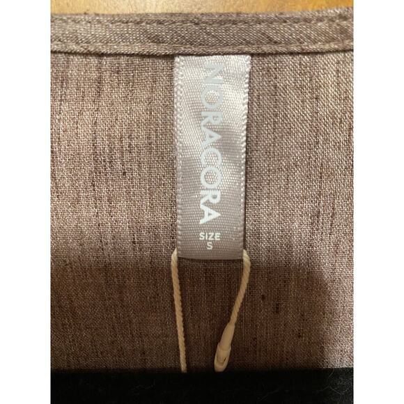 Women's NWT Noracora Brown Open Front Short Sleeve Jacket Cover Up Size Small - Picture 4 of 7